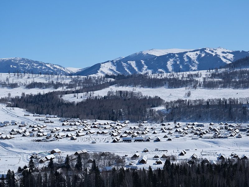 2月禾木村雪景实景